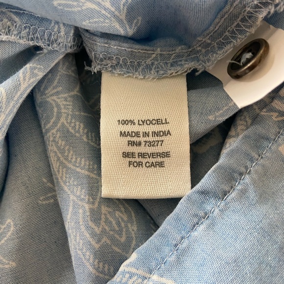 Mudd Blue Floral Off-the-Shoulder Button Up Dress - Picture 4 of 5